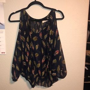 Peek a boo shoulder top